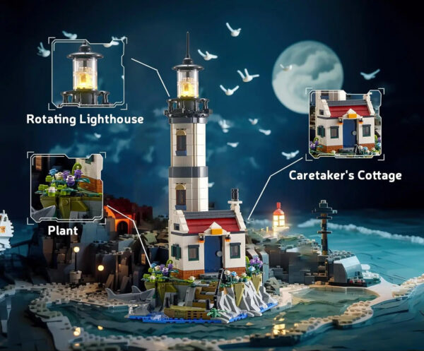 LIGHTHOUSE WITH RESCUE BOAT | 1677 PIECES - Image 4