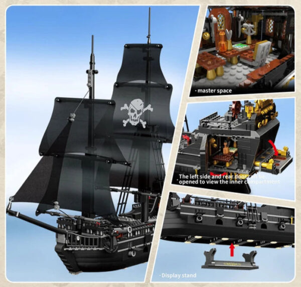 BLACK PEARL PIRATE SHIP | 1424 PIECES - Image 2