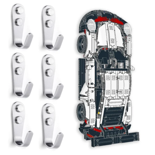 WALL MOUNT HOOKS FOR MODEL DISPLAY (6-PACK) - Image 3